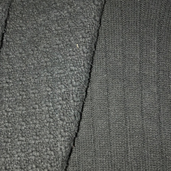 DKNY | BLACK 1/2 ZIP PULLOVER LONG WIDE SLEEVE HOODED SWEATER LARGE - Picture 6 of 7